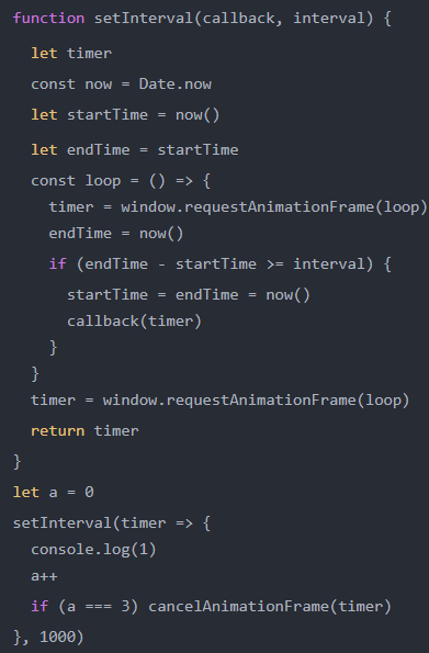setTimeout、setInterval、requestAnimationFrame3