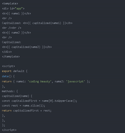 如何在 Vue.js 中將字符串的第一個(gè)字母大寫1